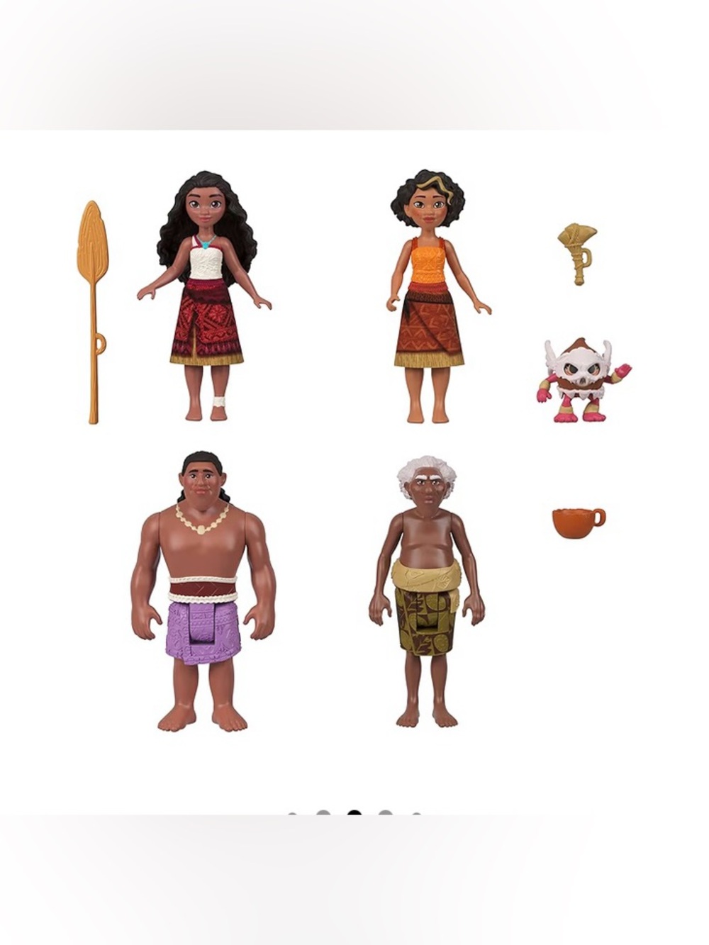 Mattel Island Family Figure Set - Brown, Red, Orange, Purple, White